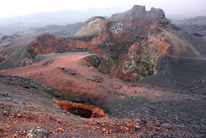 Panorama of Volcano Chico on Isabela island, Gal?pagos. galapagos islands vacation volcan chico