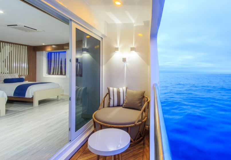 Balcony outside the suites