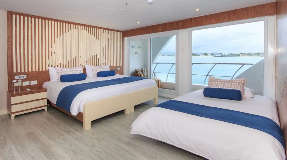 Elite Catamaran Galapagos Luxury Class Golden Suite Sofa Bed