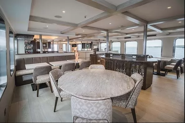 Origin Theory Yacht Galapagos Dining Area
