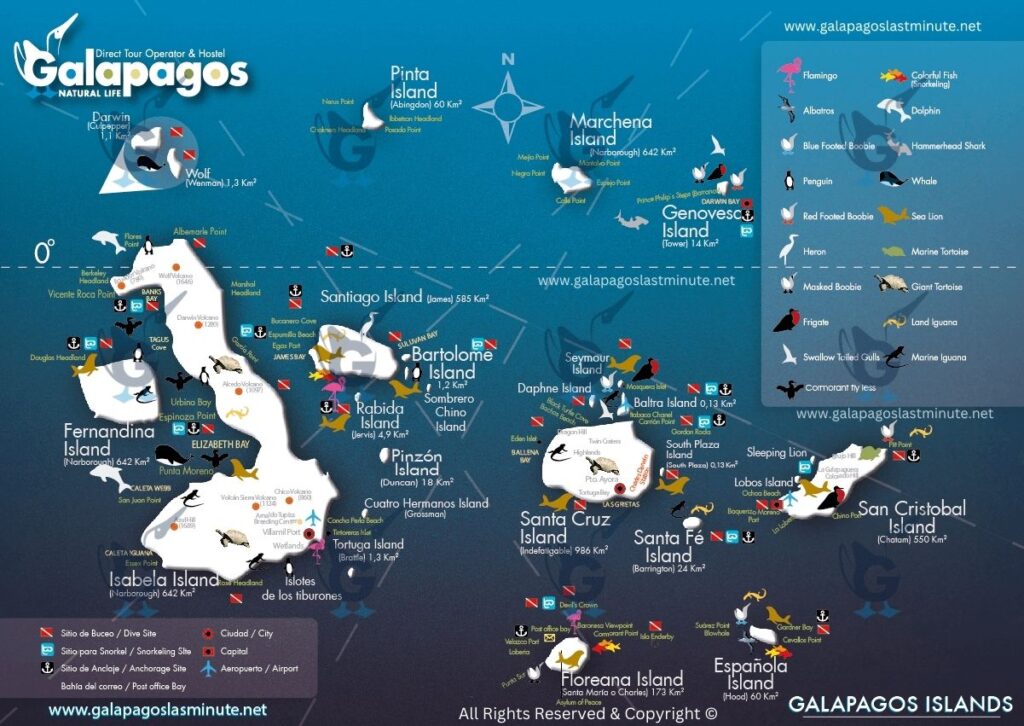 Galapagos islands map