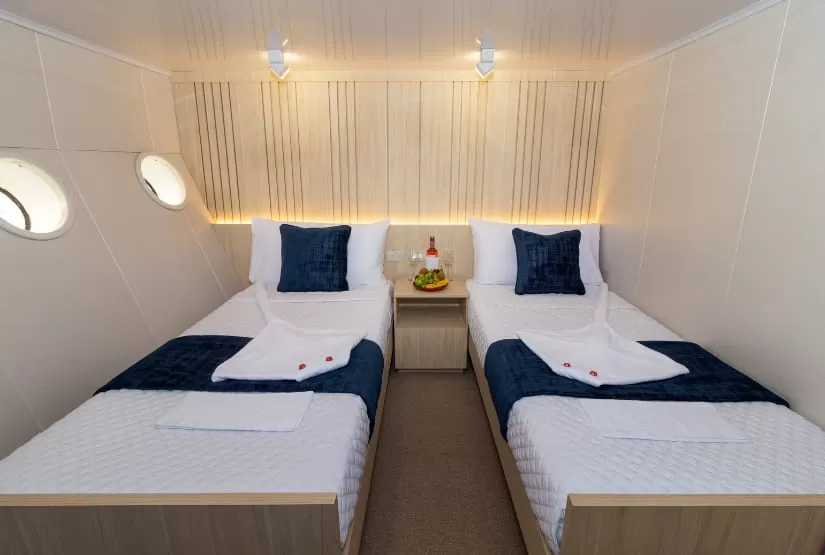 Lower Deck Cabin Twin Beds