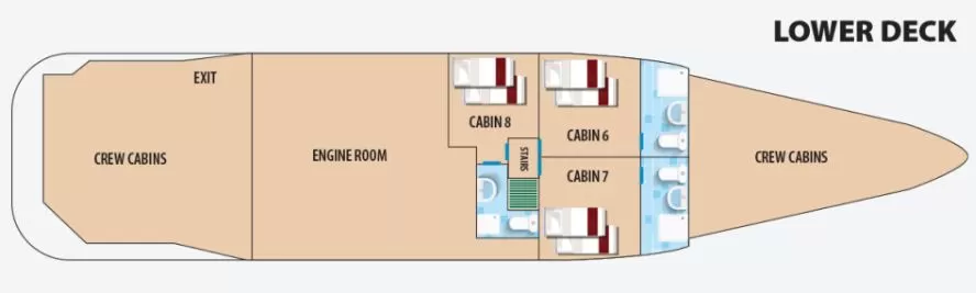 Danubio Azul Yacht lower deck