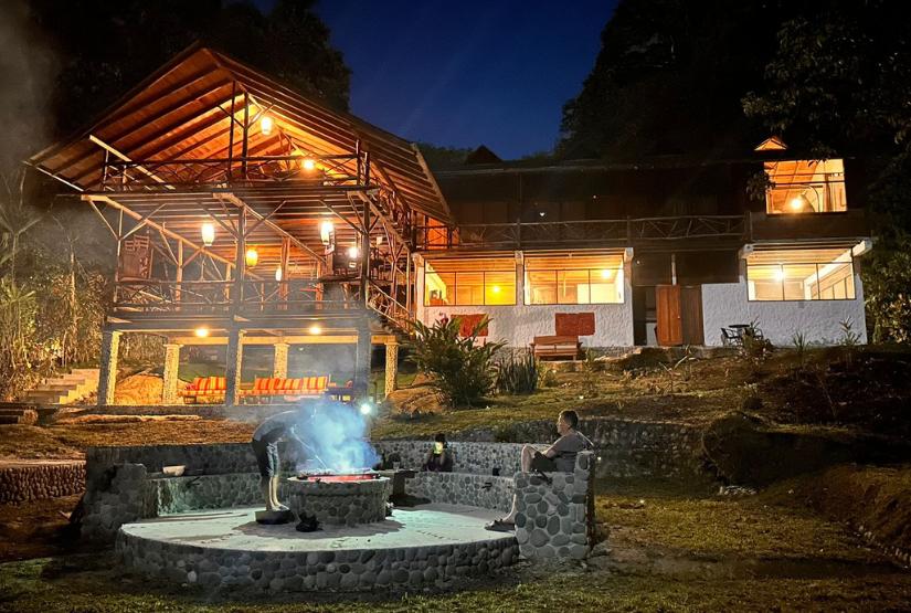 Gaia Amazon Lodge bonfire