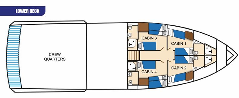 Letty Yacht lower deck