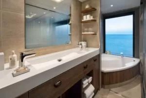 celebrity flora premium sky suite bathroom