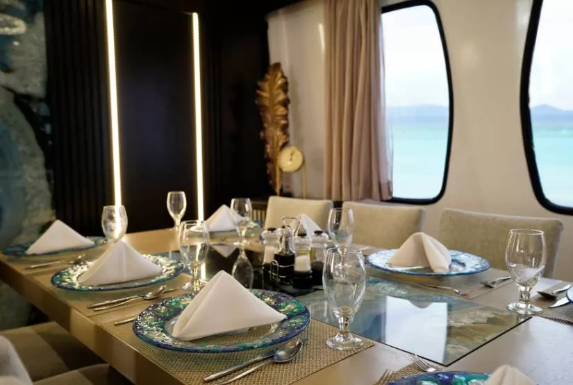 Alya Catamaran Dining Room