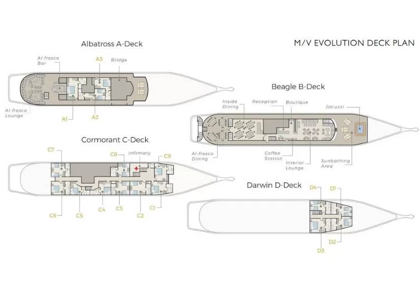 Evolution Yacht Deck Plan