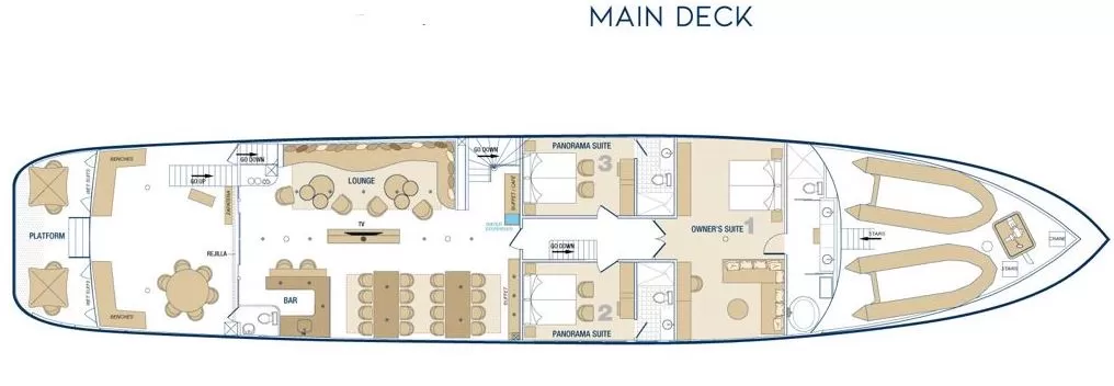 Tribute Yacht Main Deck